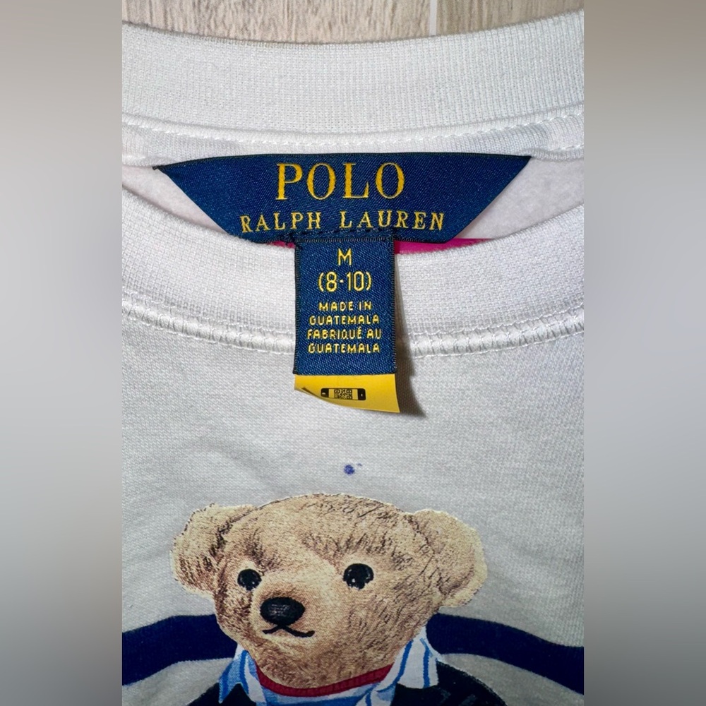 🐻  Girls size 8/10 - Polo by Ralph Lauren Crew Neck Top - Picture 4 of 6